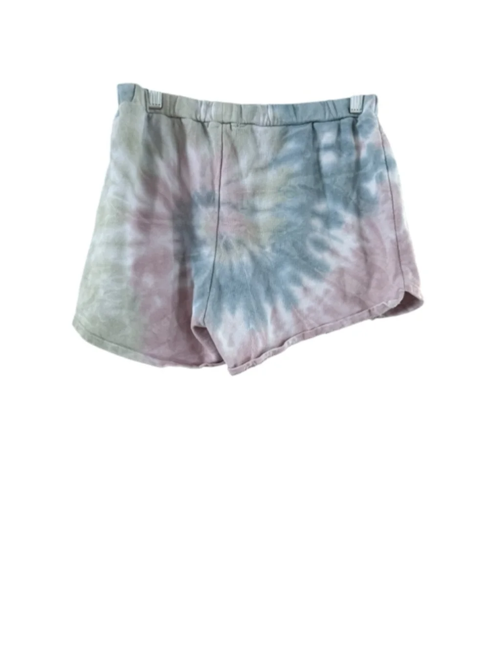 Women's dex Athletic Shorts S Green Pink Tie-Dye
